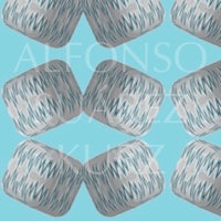 a blue background with grey squares on it