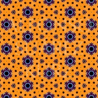 an orange and blue polka dot pattern