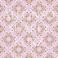 a pink and gold floral pattern