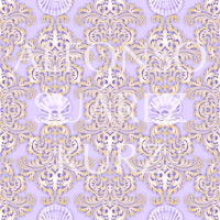 an image of a purple and yellow damask pattern