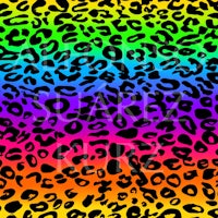 an image of a leopard print on a rainbow background