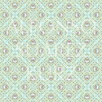 a blue and gold geometric pattern