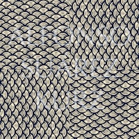 a blue and white pattern with waves on it